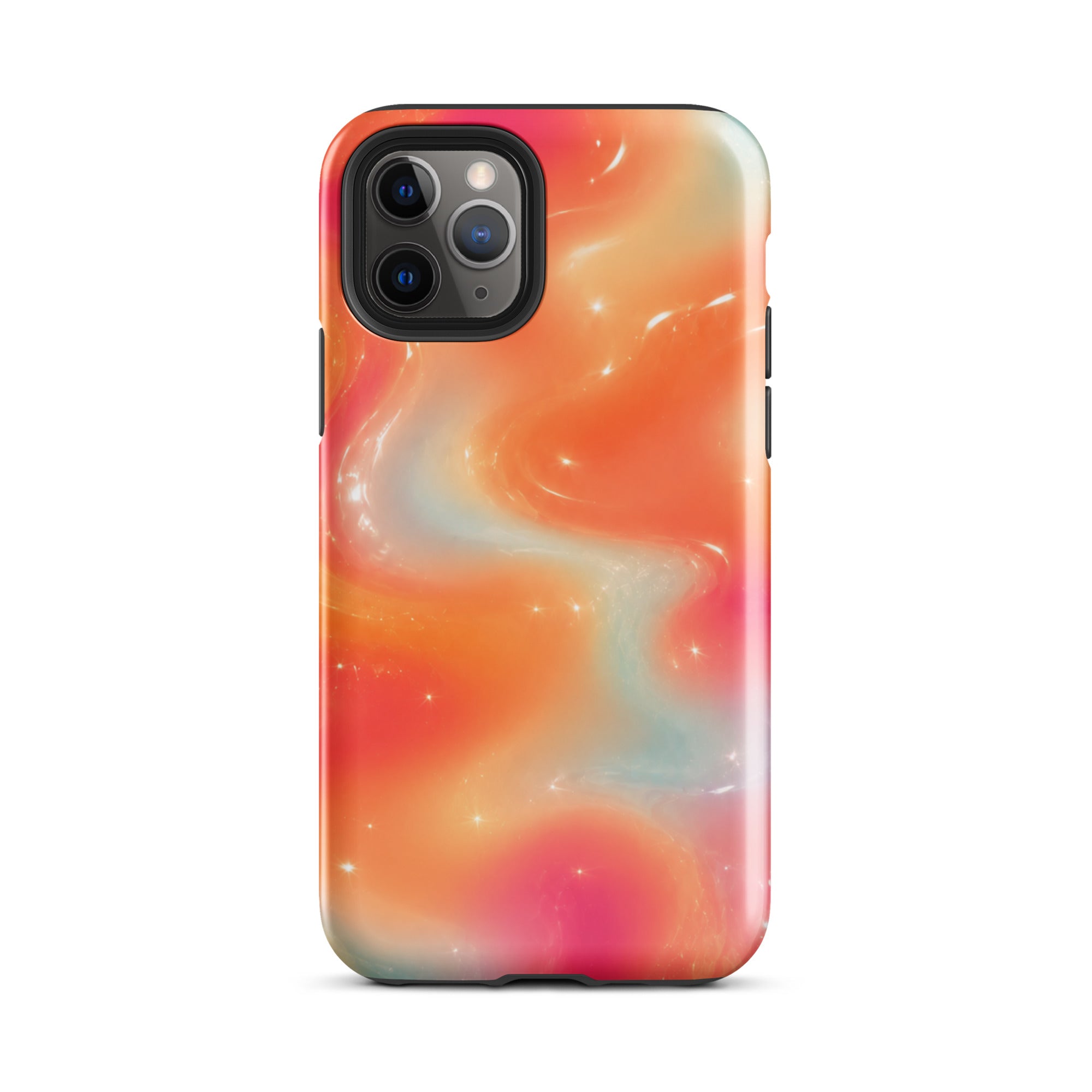 Side view of iPhone with stylish protective case
