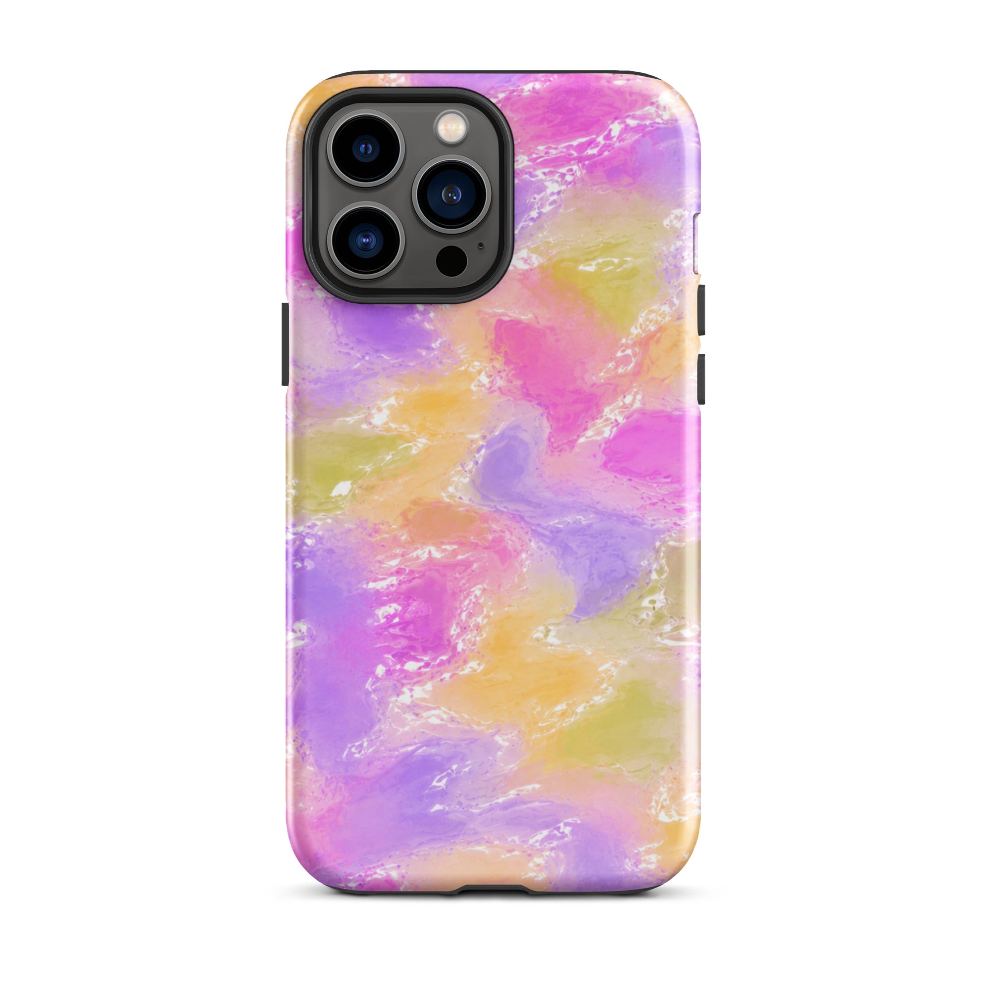 Close-up of iPhone case with precise port openings and impact protection