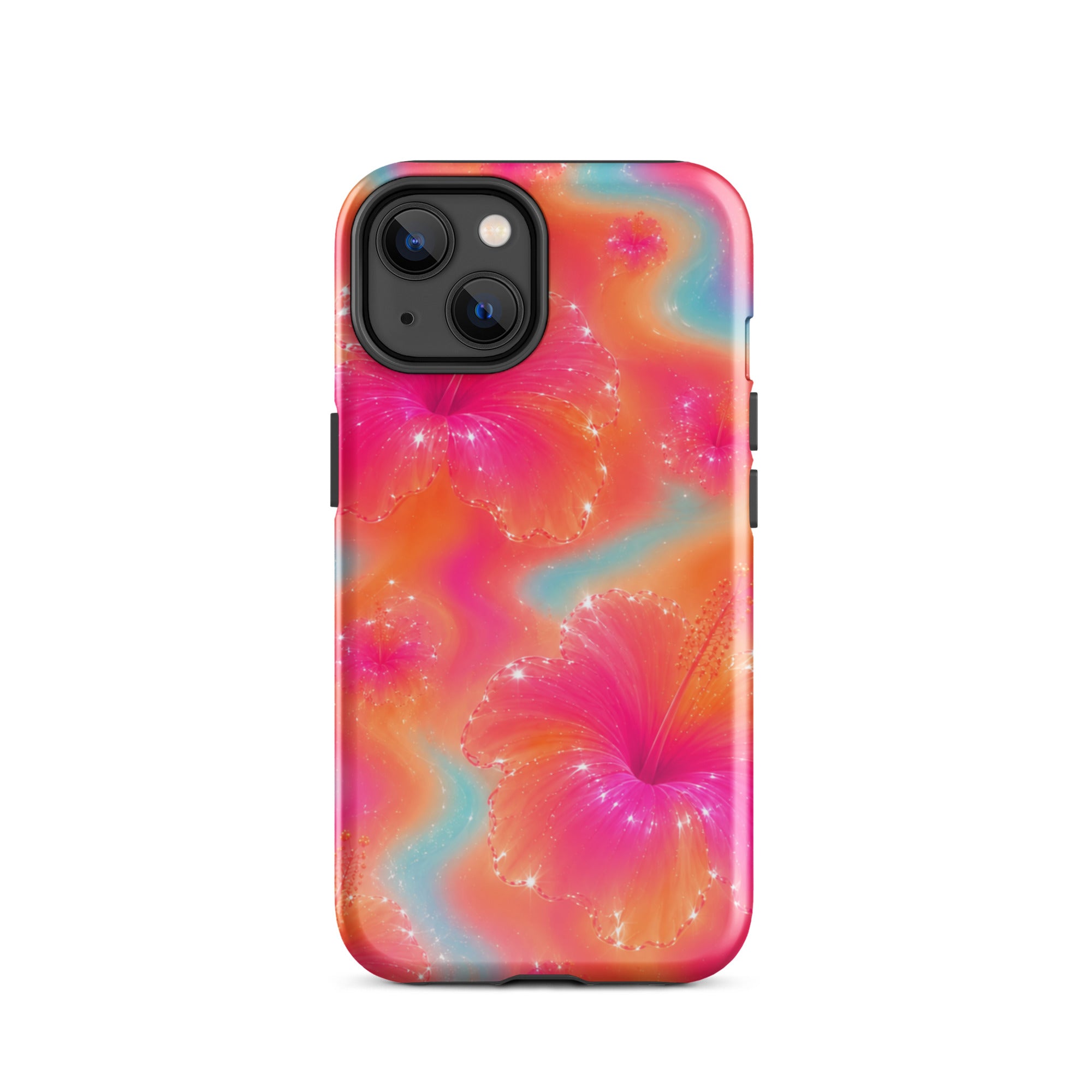 Stylish impact-resistant iPhone case with colorful floral design
