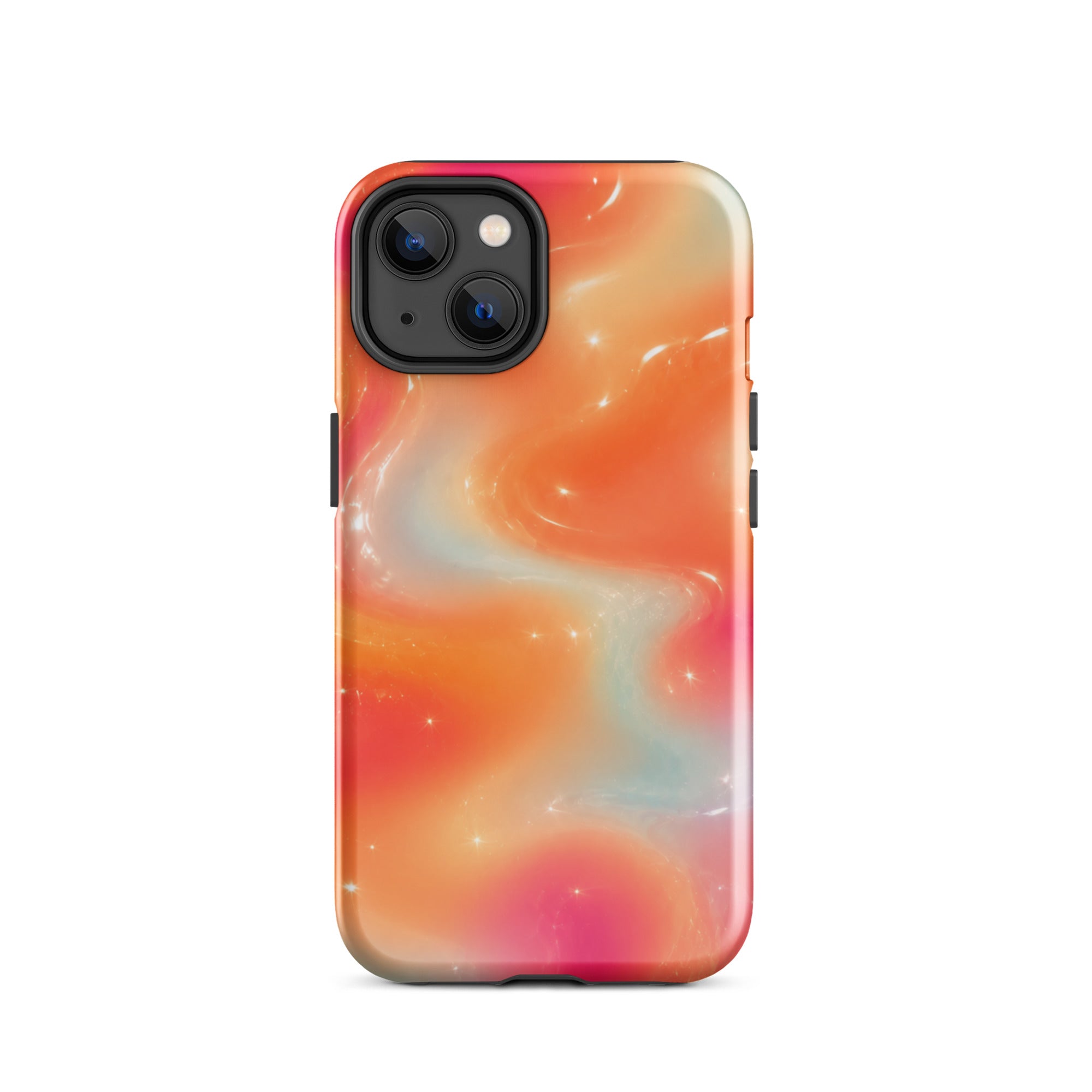 Front view of colorful impact protection iPhone case