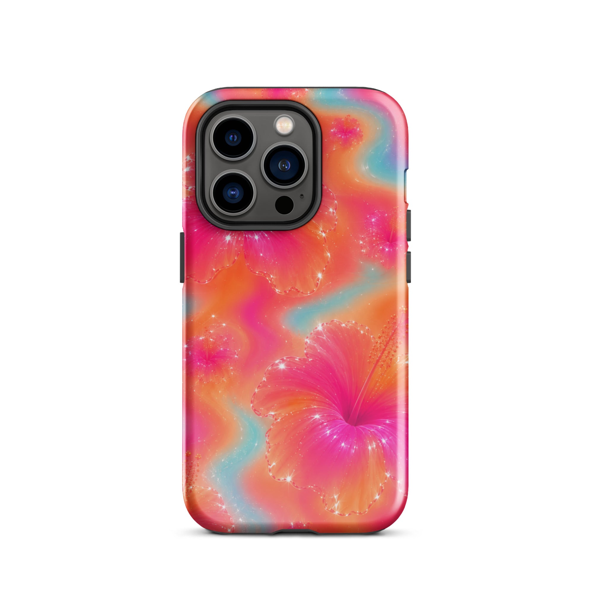 Stylish impact-resistant iPhone case with colorful floral design