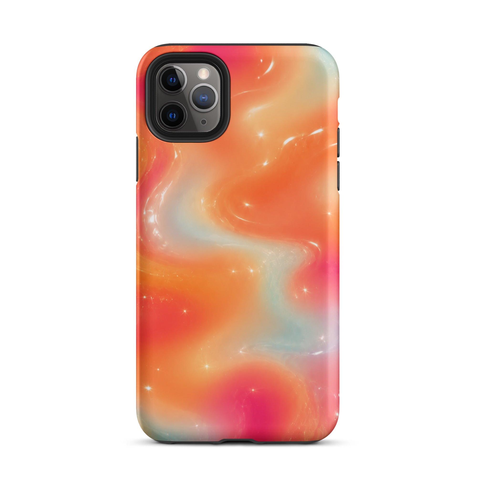 Close-up of iPhone camera with protective case
