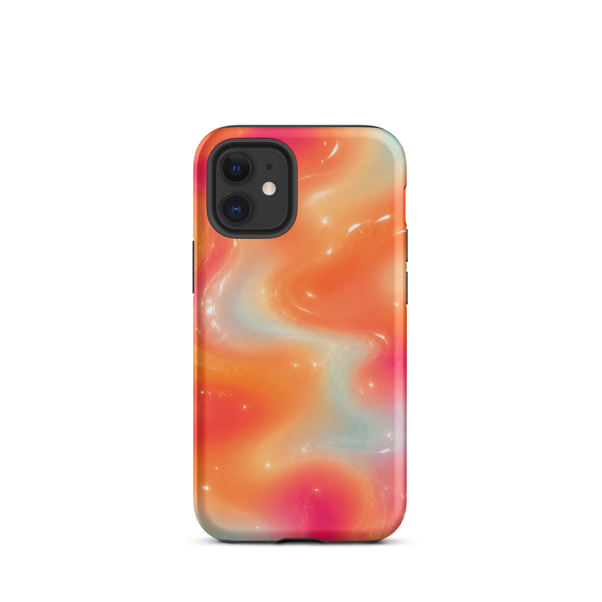 Front view of colorful impact-resistant iPhone case