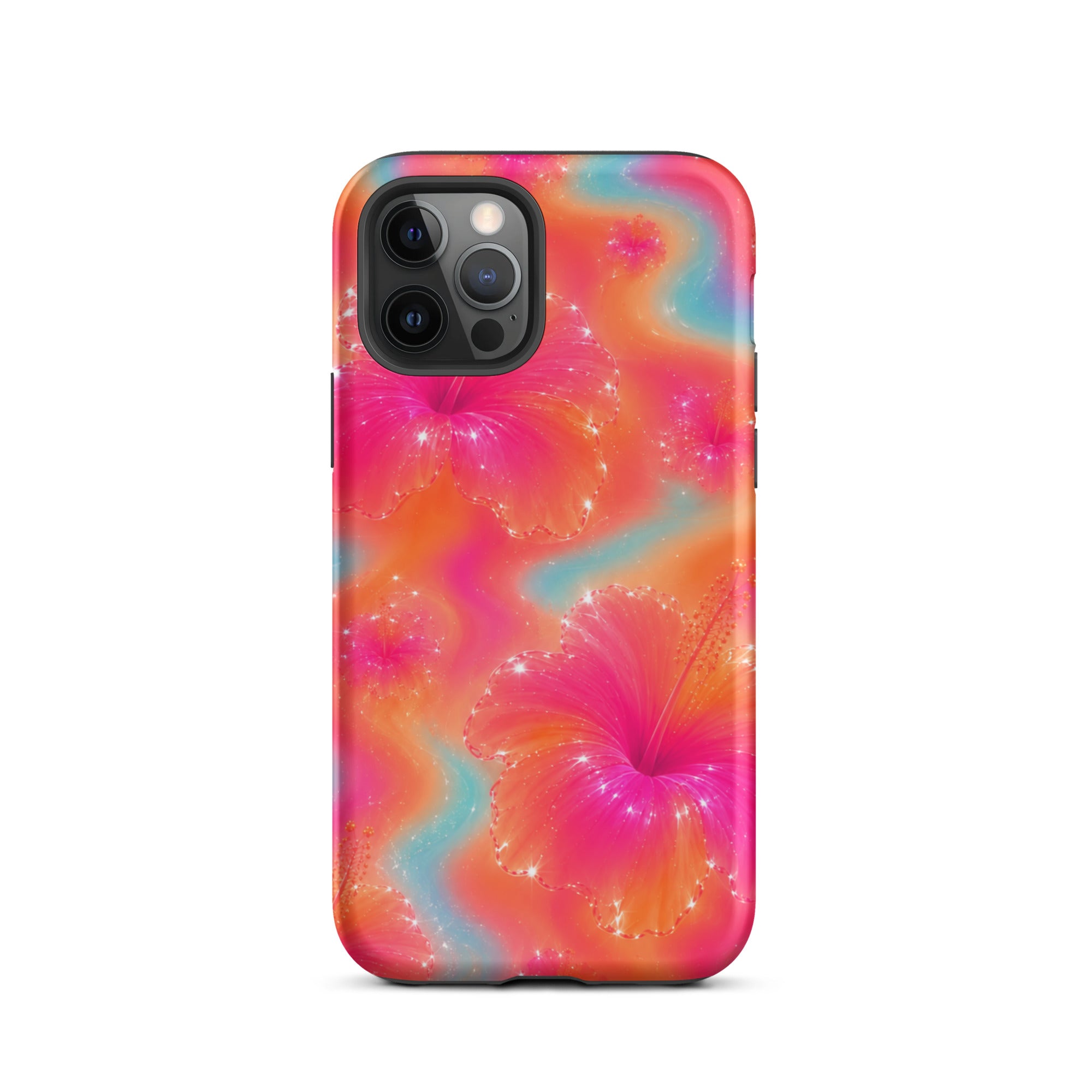Vibrant floral iPhone case with shockproof design and precise cutouts