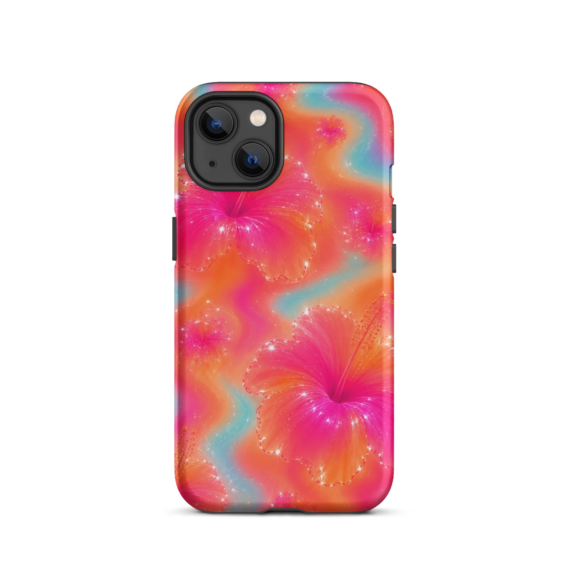Stylish impact-resistant iPhone case with colorful floral design