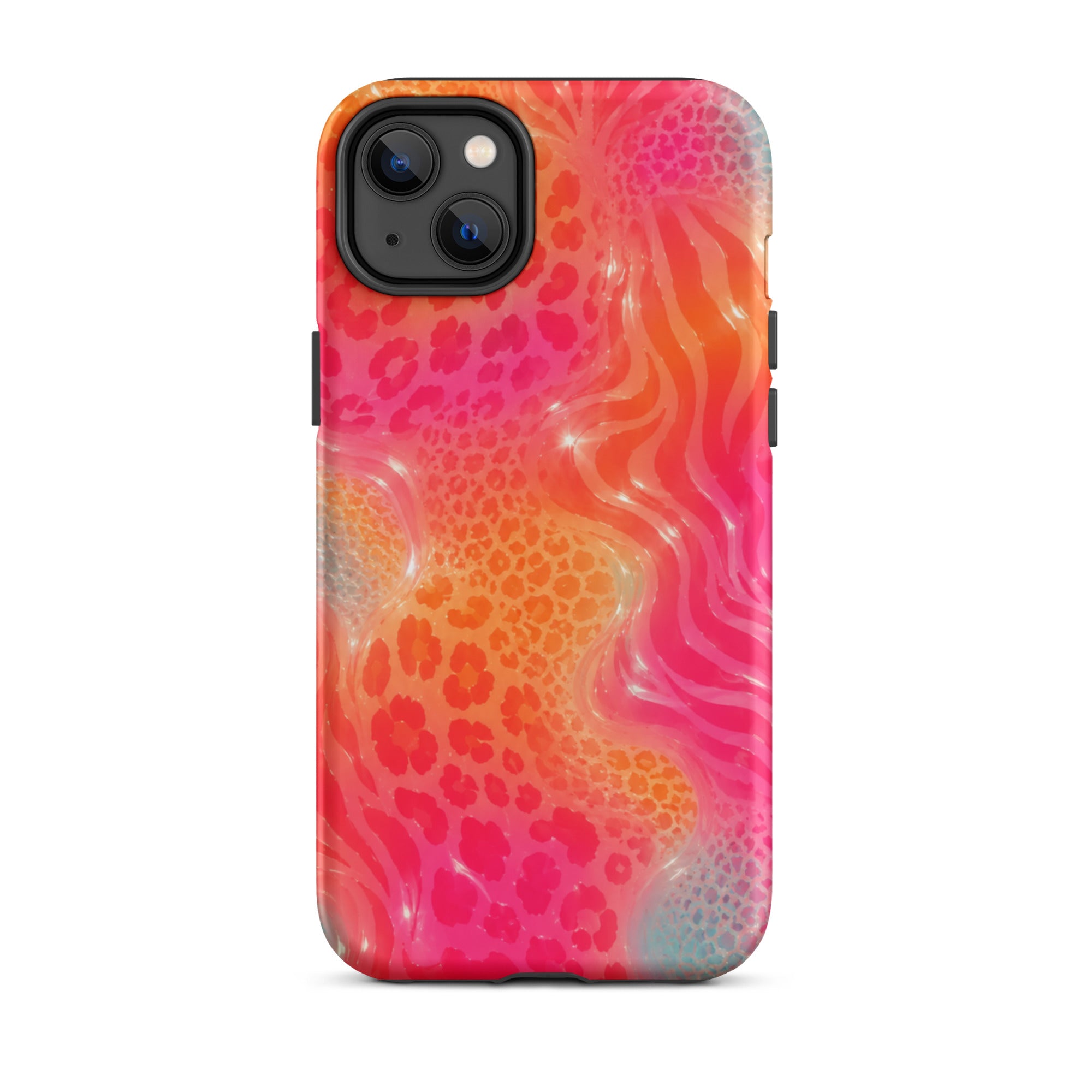 Stylish layered protection iPhone case with impact absorption