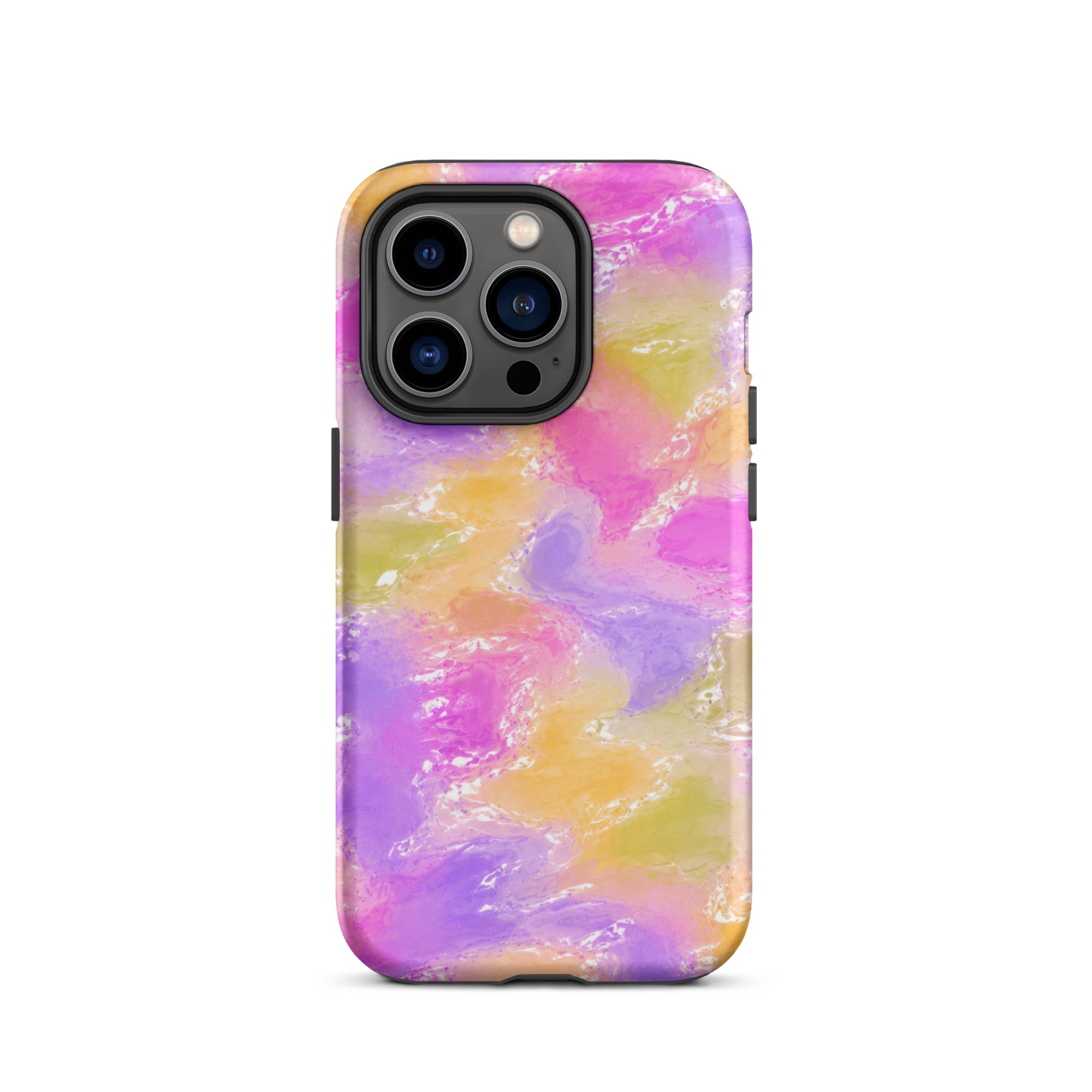 Colorful impact-resistant iPhone case with impact protection features