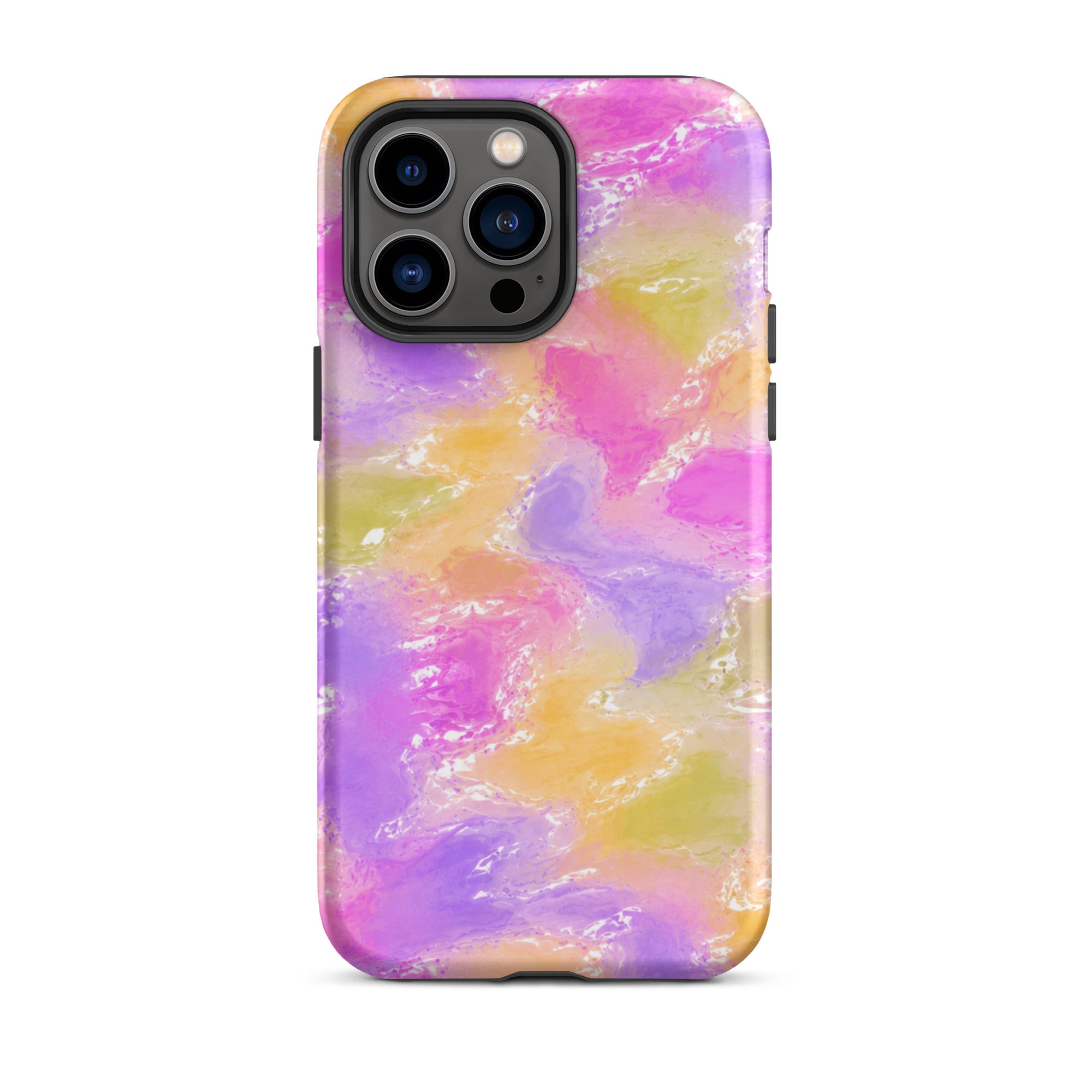 Abstract colorful iPhone case with impact-resistant design