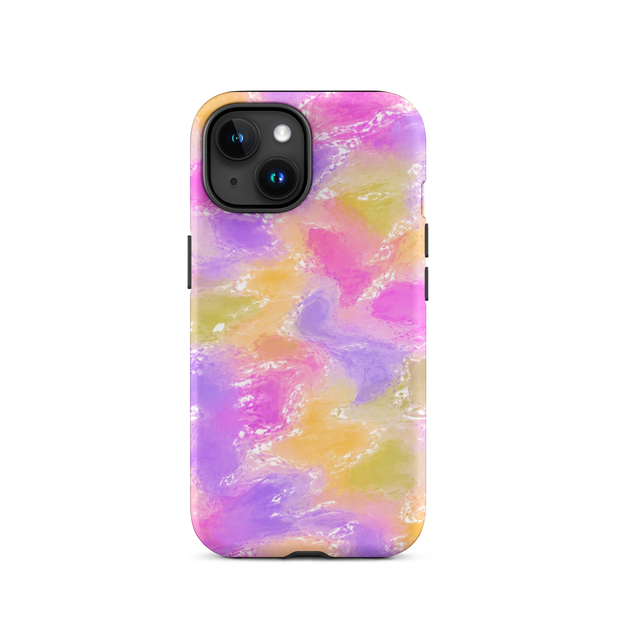 Colorful impact-resistant iPhone case with precise port openings