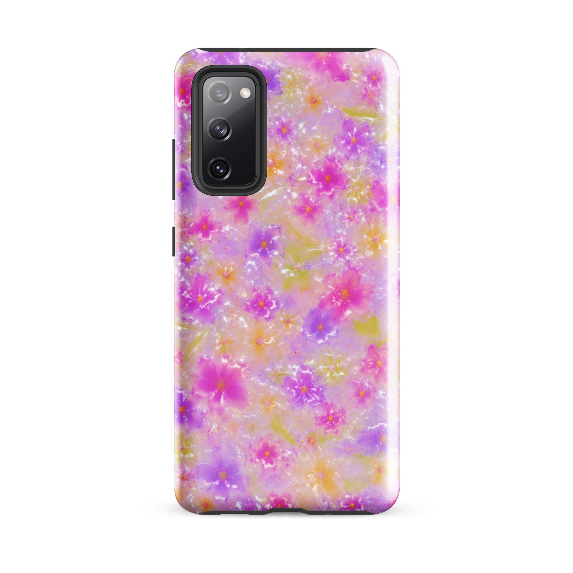 Stylish floral print Samsung case with precise cutouts and durable protection