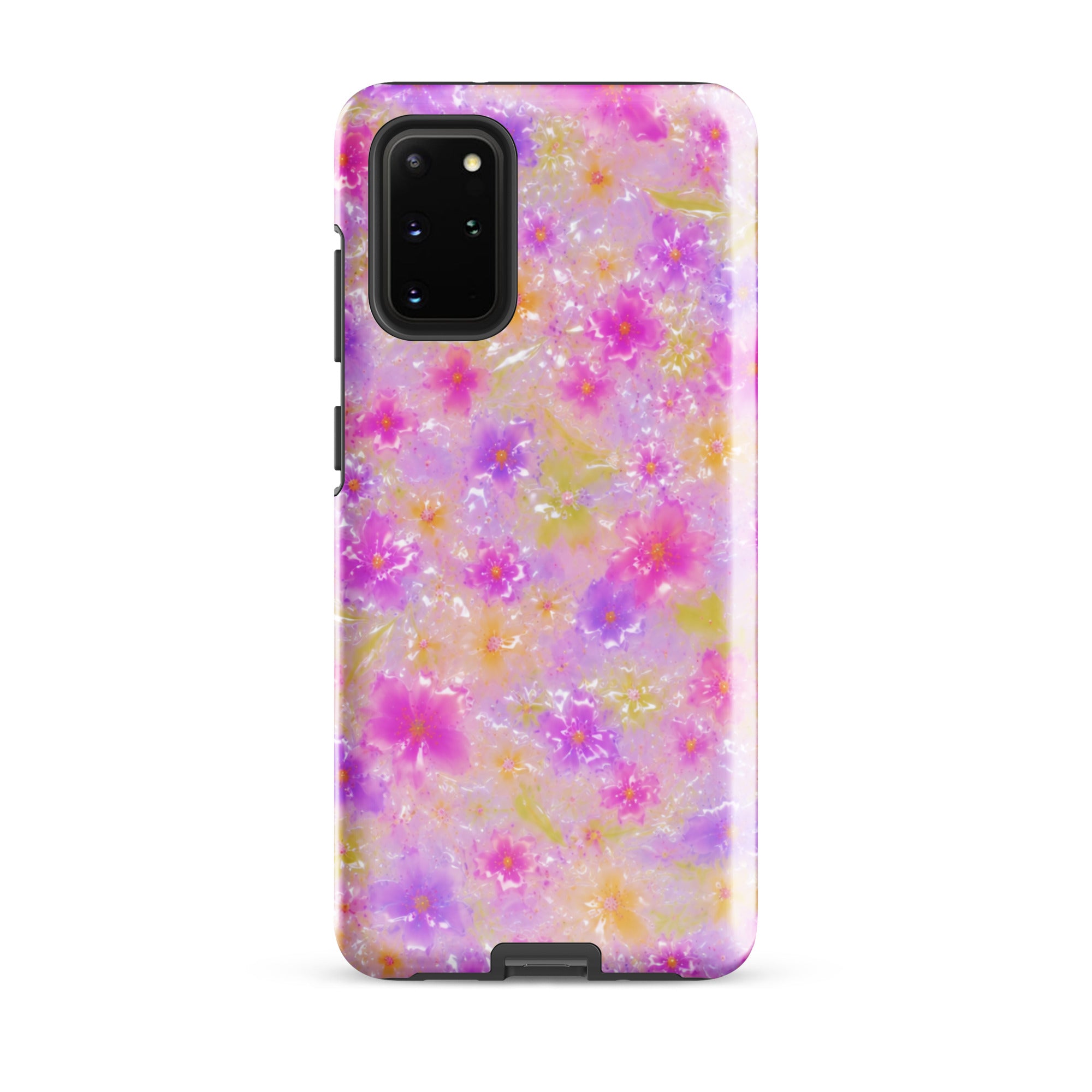 Floral Samsung case with dual layer protection