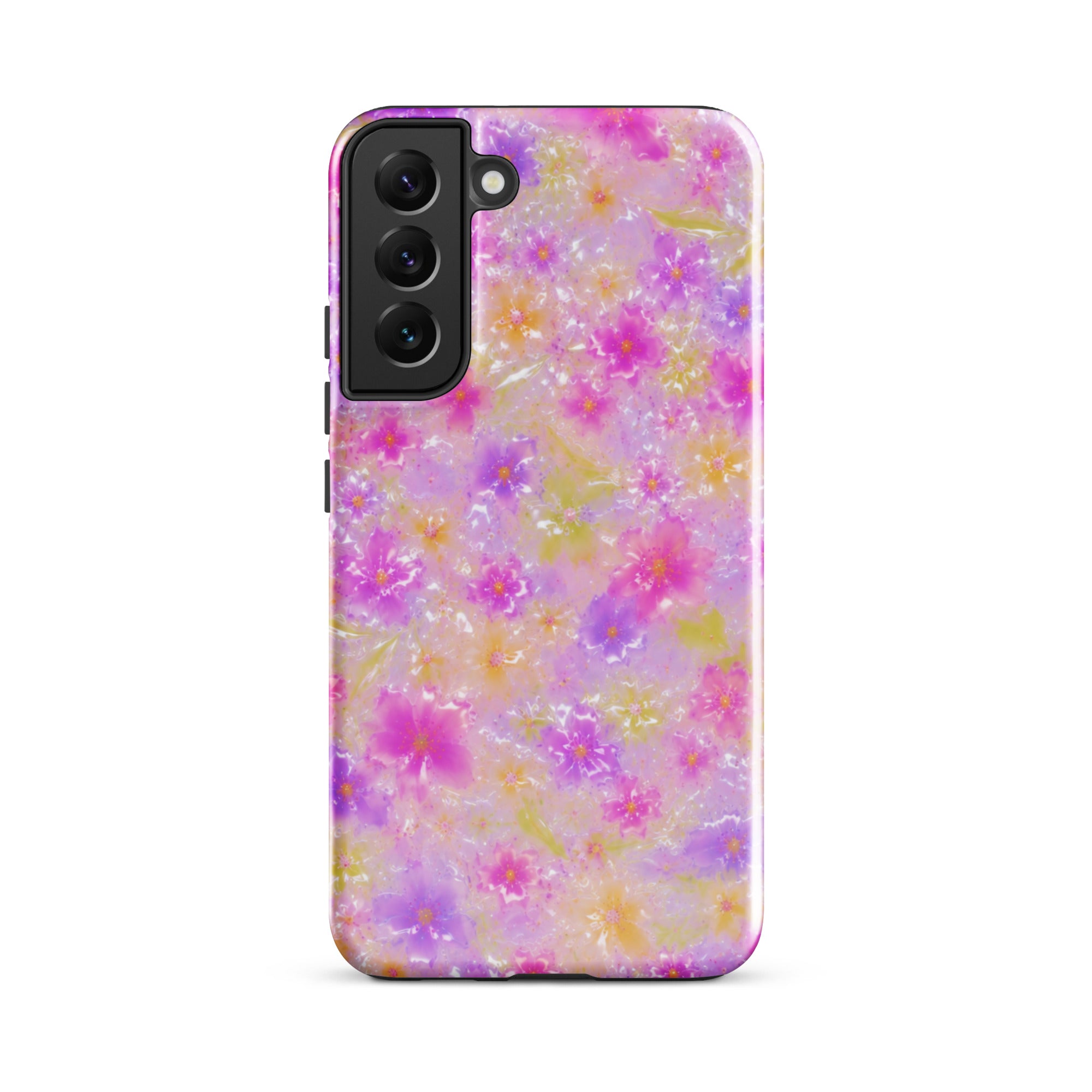 Durable floral Samsung phone protector