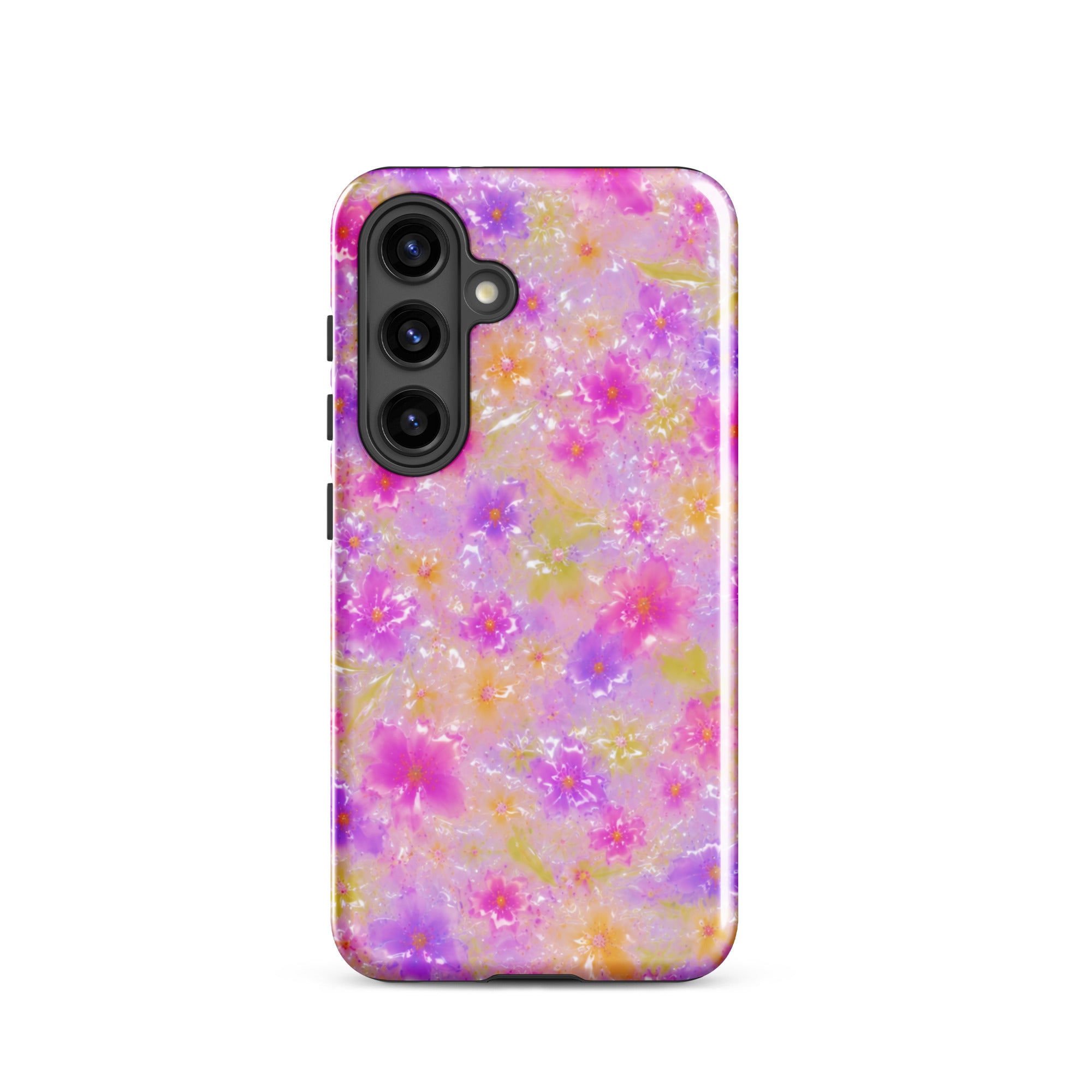 Durable floral Samsung phone protector