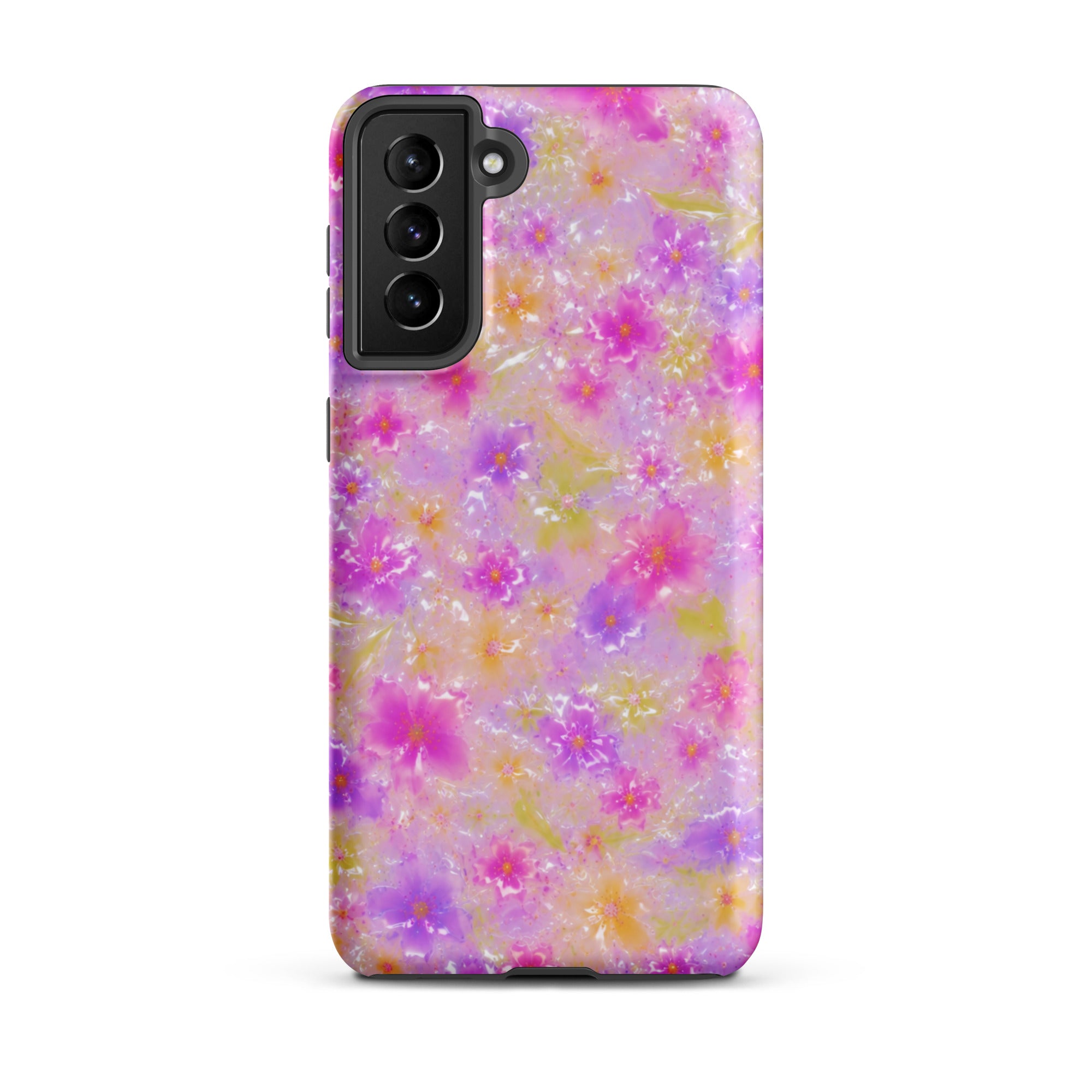 Stylish floral print Samsung phone case