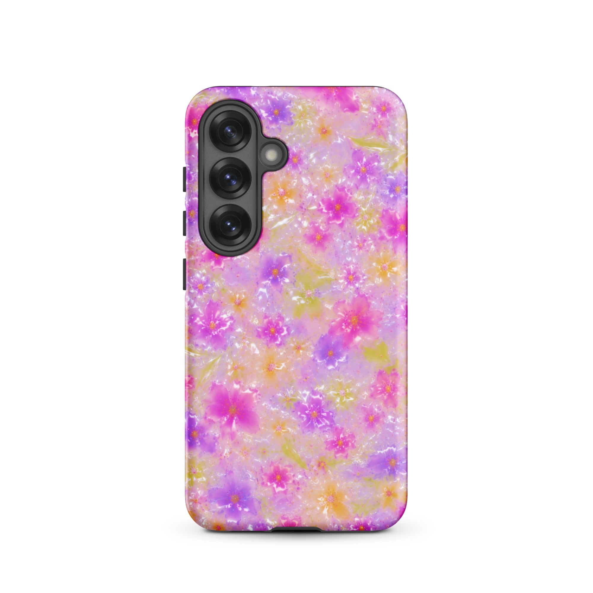 Impact-resistant floral phone case for Samsung