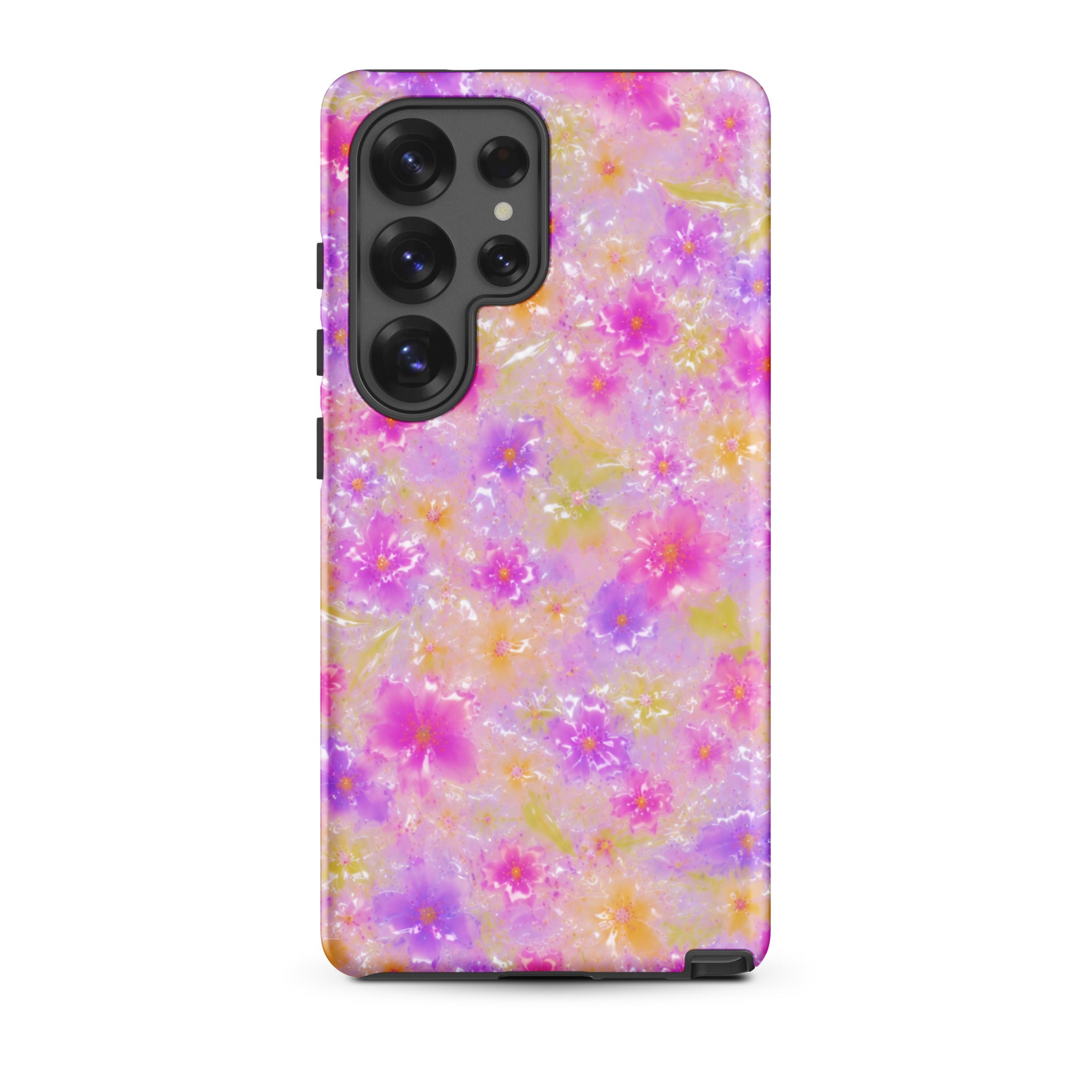 Durable floral Samsung phone protector
